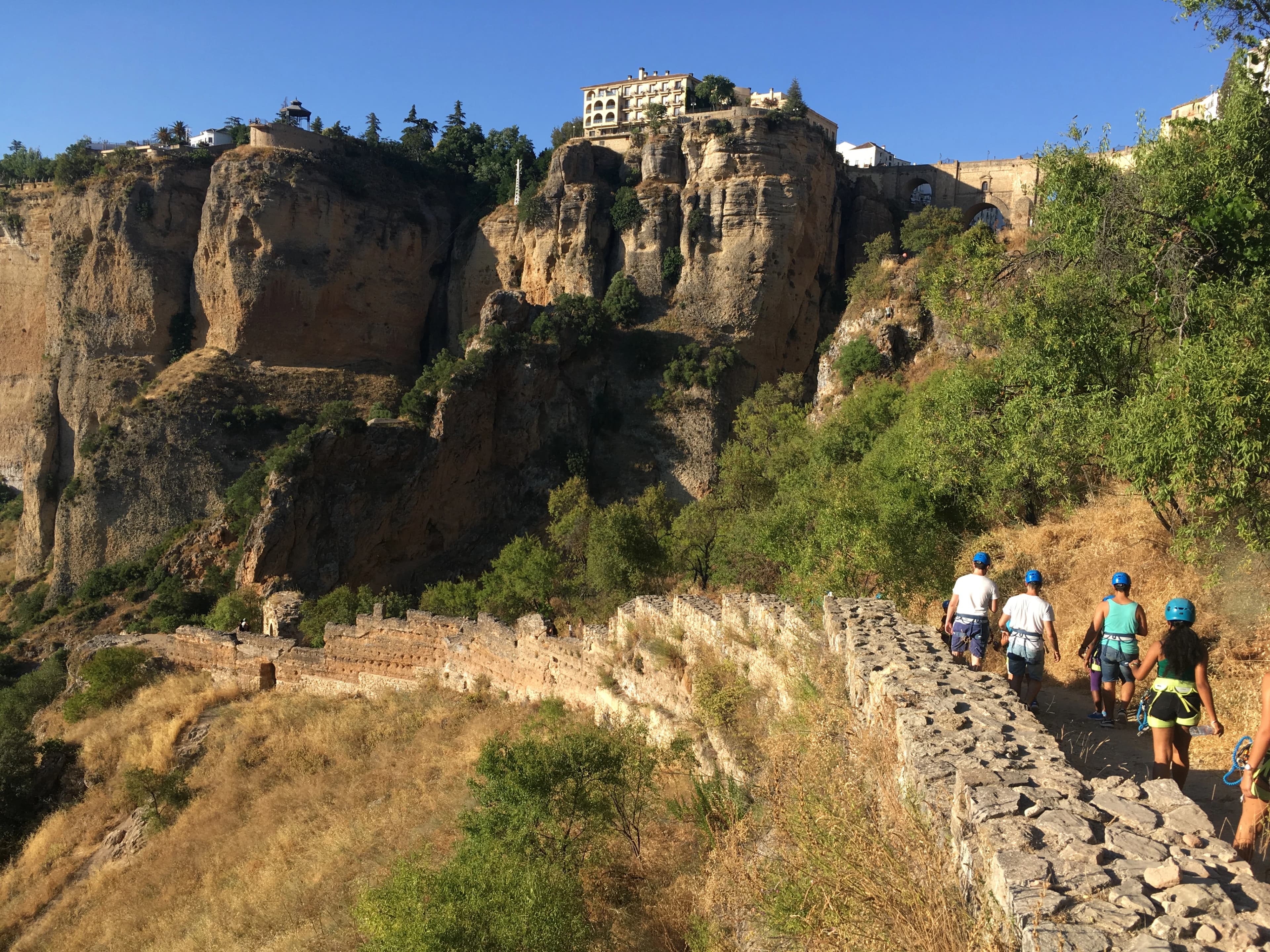 Via Ferrata Ronda - Canyon walls in via ferrata ronda