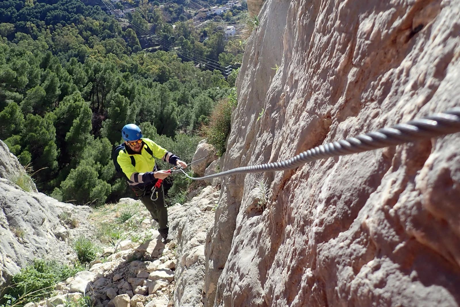 Via Ferrata El Chorro - Canyon walls in el chorro via ferrata