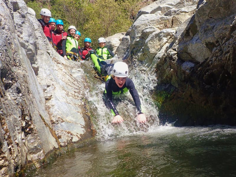 Guadalmina canyon - Slide down natural water slides in guadalmina canyon
