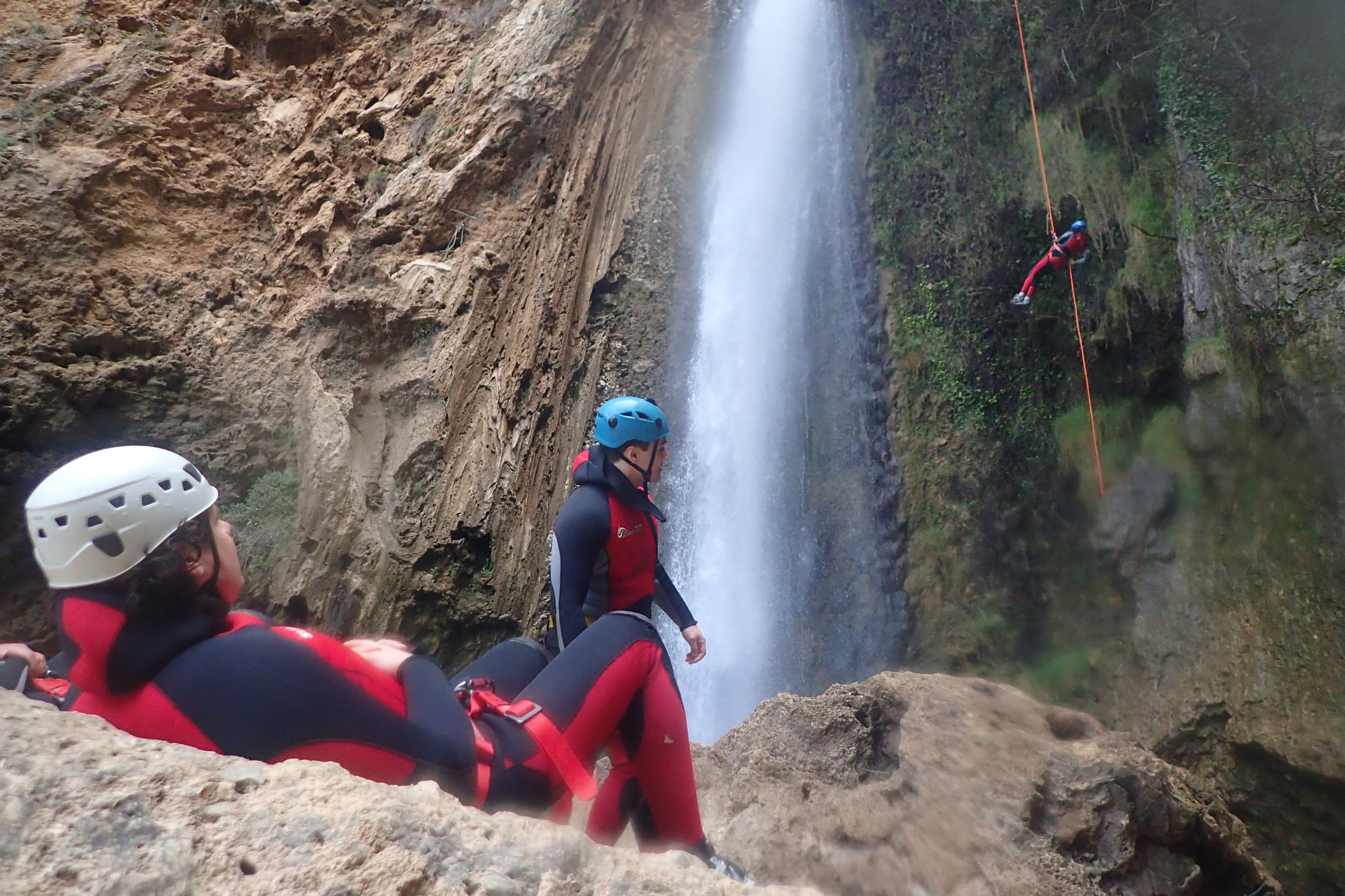 Tajo de Ronda - Sliding down a natural water slide in Ronda canyon